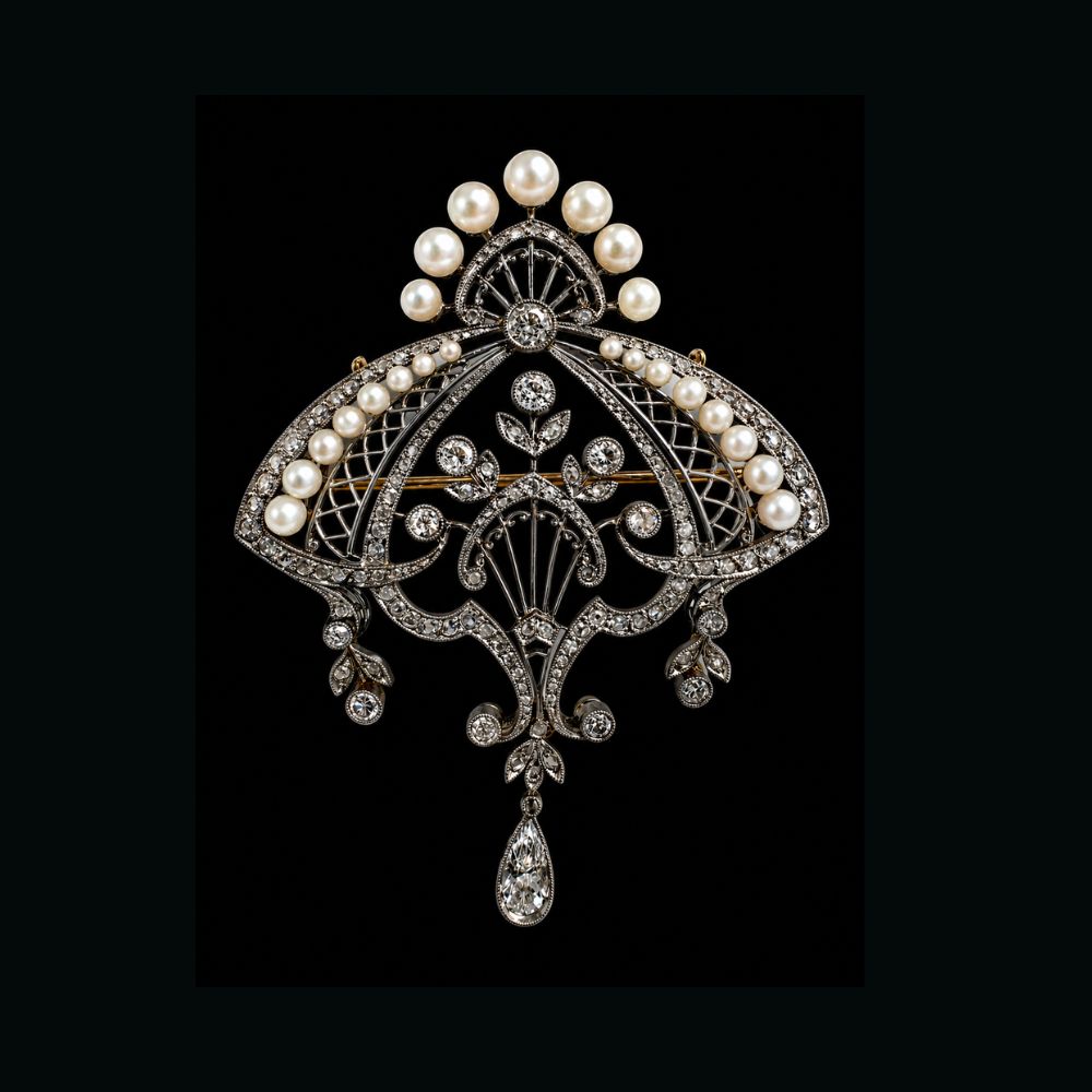 Imperial Pearl Canopy Brooch